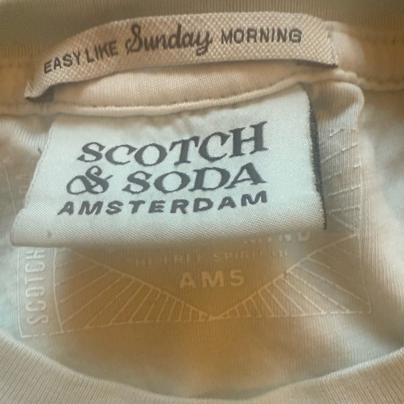 Scotch & Soda Crew Neck T Shirt Mint Green Logo Casual Short Sleeve Tee Cotton - Picture 14 of 14